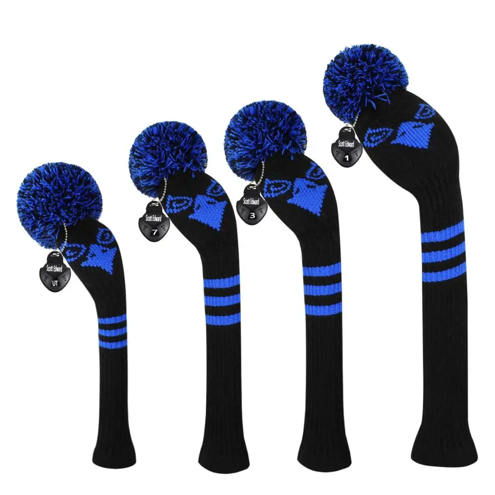 4 шт. новые головные уборы из дерева с помпонами для гольфа Гибридные деревянные