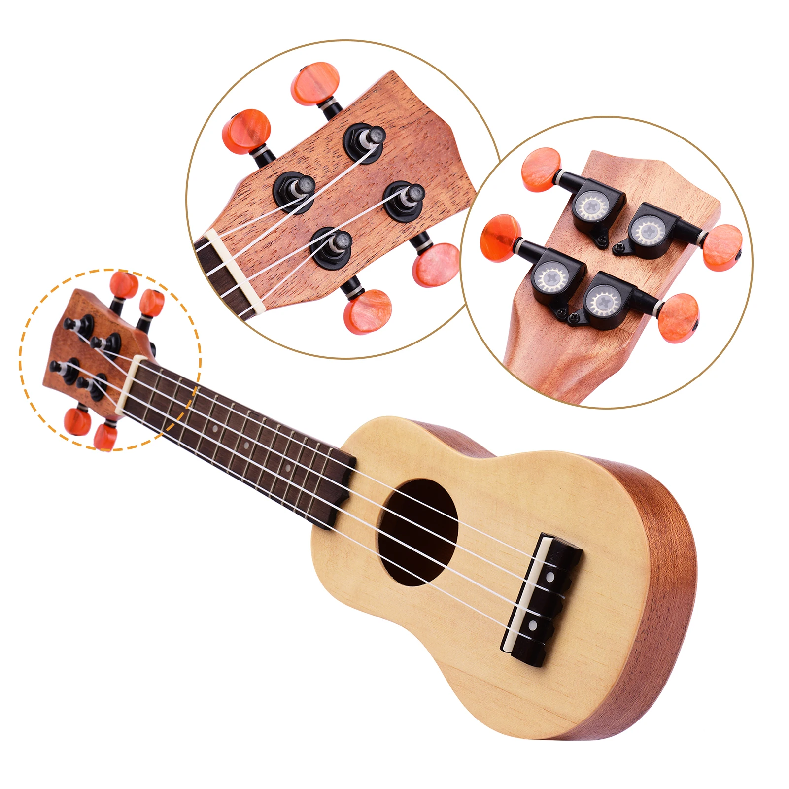 Укулеле акустическое Muslady дорожное портативное 4 струнное гитарное устройство с