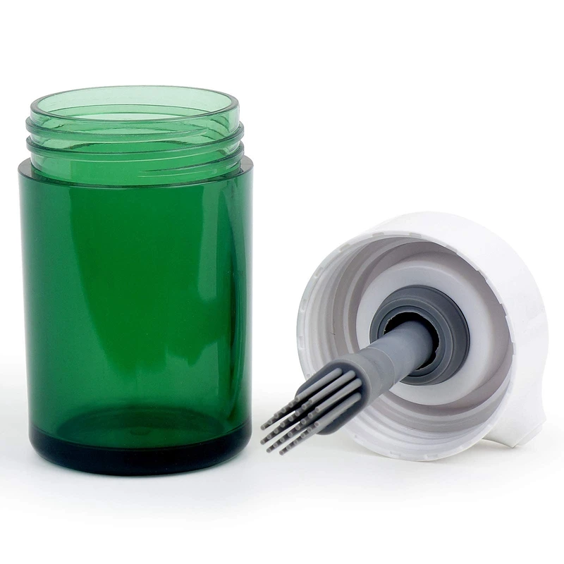 

2 PCS Silicone Oil Brush Bottle Oil Dispenser Spout Liquid Seasoning Bottle with Grilling Brush Suit for Kitchen Cooking