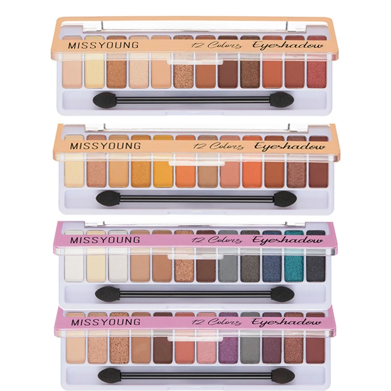 12 цветов Обнаженная палитра теней для век блестящая Мерцающая матовая