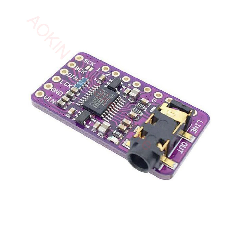 Плата DAC декодера интерфейса I2S PCM5102A модуль плеера для Raspberry Pi pHAT плата формата