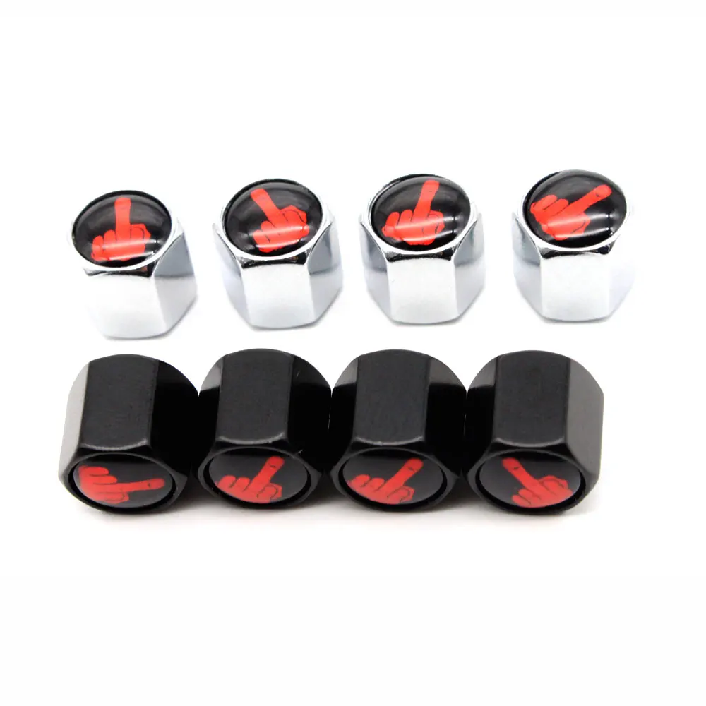 4 шт./компл. сплав цинка средний палец стиль крышка на стержень клапана шины