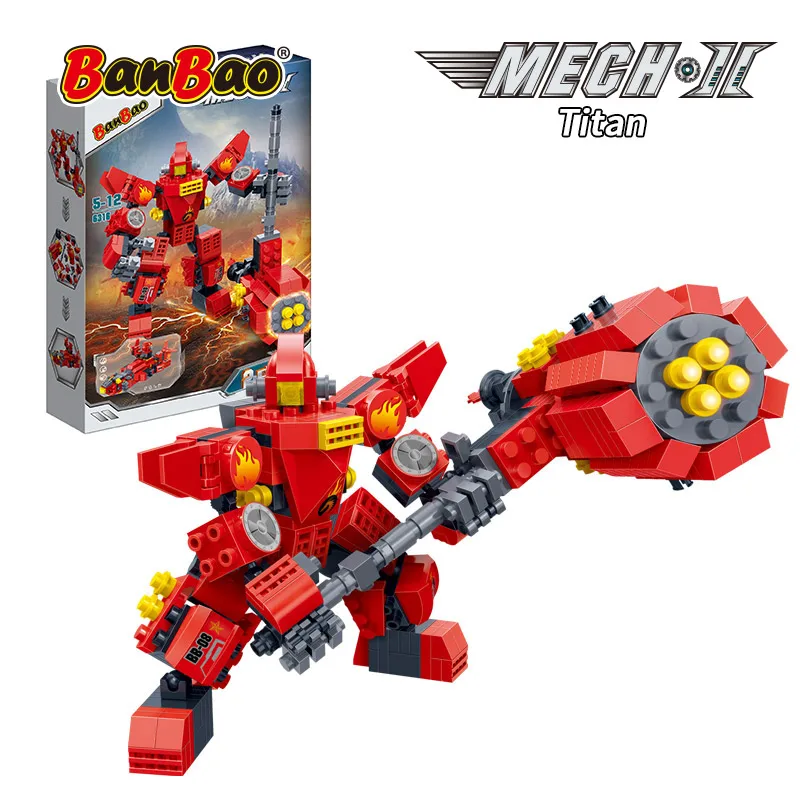 Робот BanBao 2 в 1 строительные блоки трансформатор творческие развивающие кубики