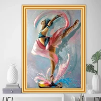 5d diy diamond painting woman dancer cross stitch kit full drill square embroidery mosaic art picture of rhinestones decor gift
