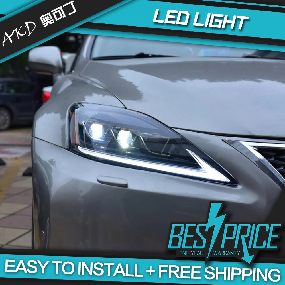 АКД автомобильного тюнинга фар для lexus IS 250 IS300 is350 светодиодные фары DRL