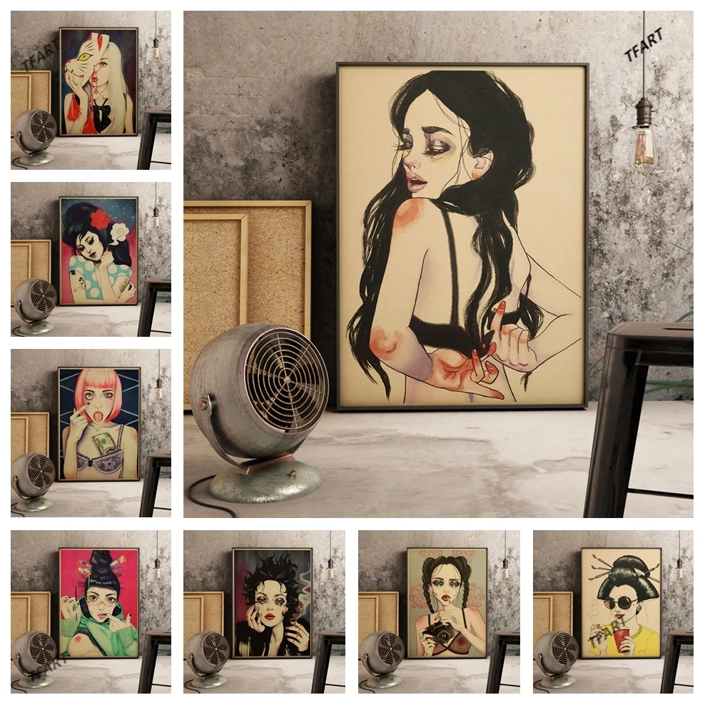 

Personality Girl Picture Full Diamond Embroidery Diamond Painting Diamond Inlaid Diamond Embroidery DIY Room Decoration