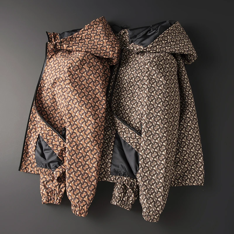 

Men's Designer EU/US Great Brand High Quality Men Hooded Zipper Mans Jacket with Hat Outerwear Coat 4XL 5XL 2123