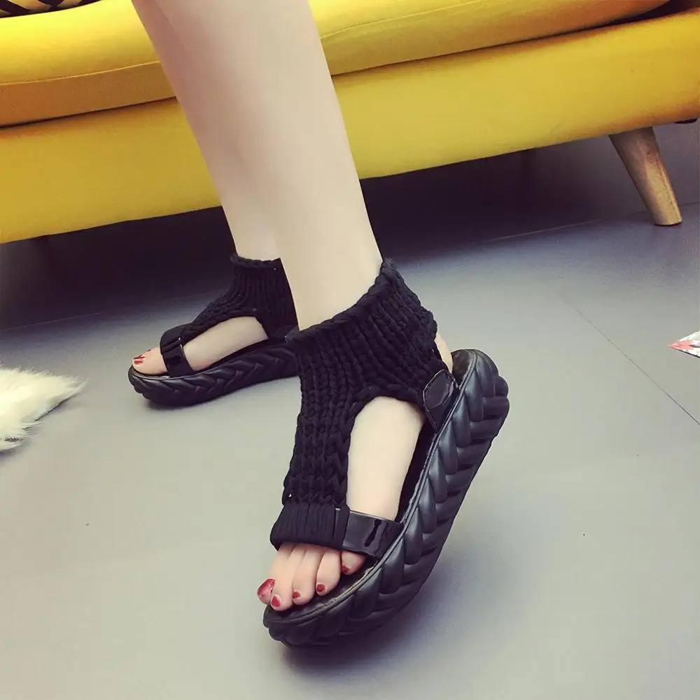 Дизайнерские босоножки на платформе Женские сандалии гладиаторы Летняя обувь