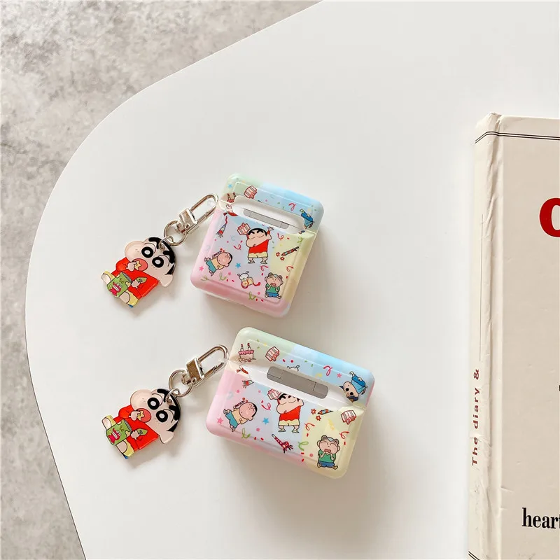 

Anime Crayon Shin Chan Pendant soft cases for iPhone Airpods Pro 1 2 Pro cover Bluetooth Wireless Earphone Charging Box case