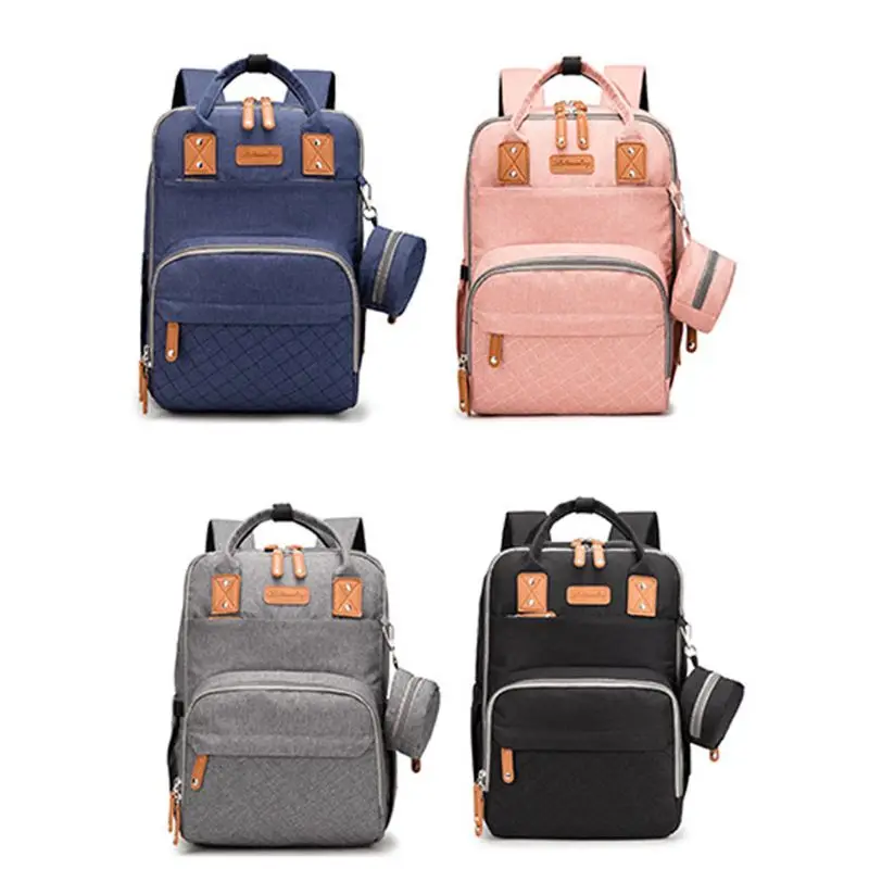 

Baby Diaper Backback Large Capacity Mummy Nappy Bag Multifunctional Casual Travel Daypack with Pacifier Holder Changing Pad Bags