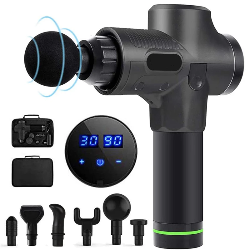 

Massage Gun Deep Tissue Percussion Fascia Gun Muscle Pain Relief Body Neck Massag Exercising Relaxation 30 Speeds Function
