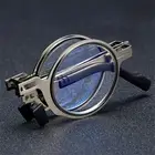 Металлические круглые овальные квадратные пресбиопические очки для чтения для мужчин с защитой от сисветильник узкие оптические складные очки в чехле для мужчин