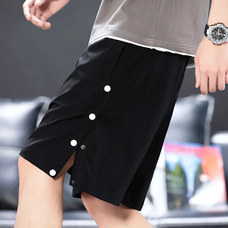 

Men sports Shorts summer ice silk thin Short pants comfortable breathable sports loose Casual trousers pockets Plus Size
