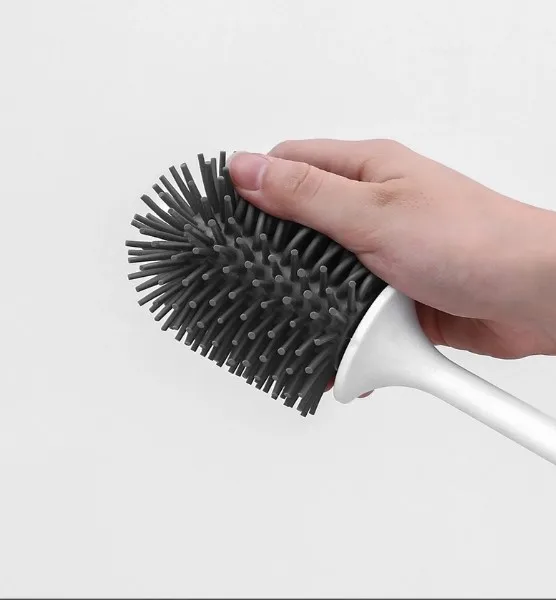 

Silicone Toilet Brush Bathroom Cleaning Brush Soft Bristle Floor-Standing Toilet Brush Brush Head Holder Clean Tools