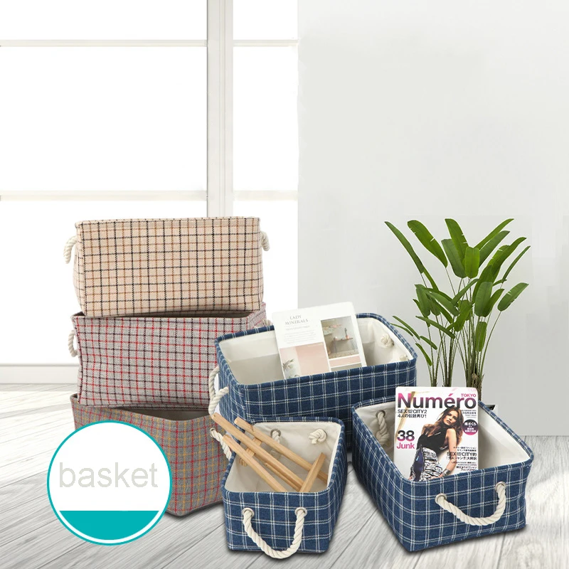 

Folding Storage Baskets For Household Daily Use Ssundries Storage Baskets Linen Storage Baskets Simple Striped Storage Baskets