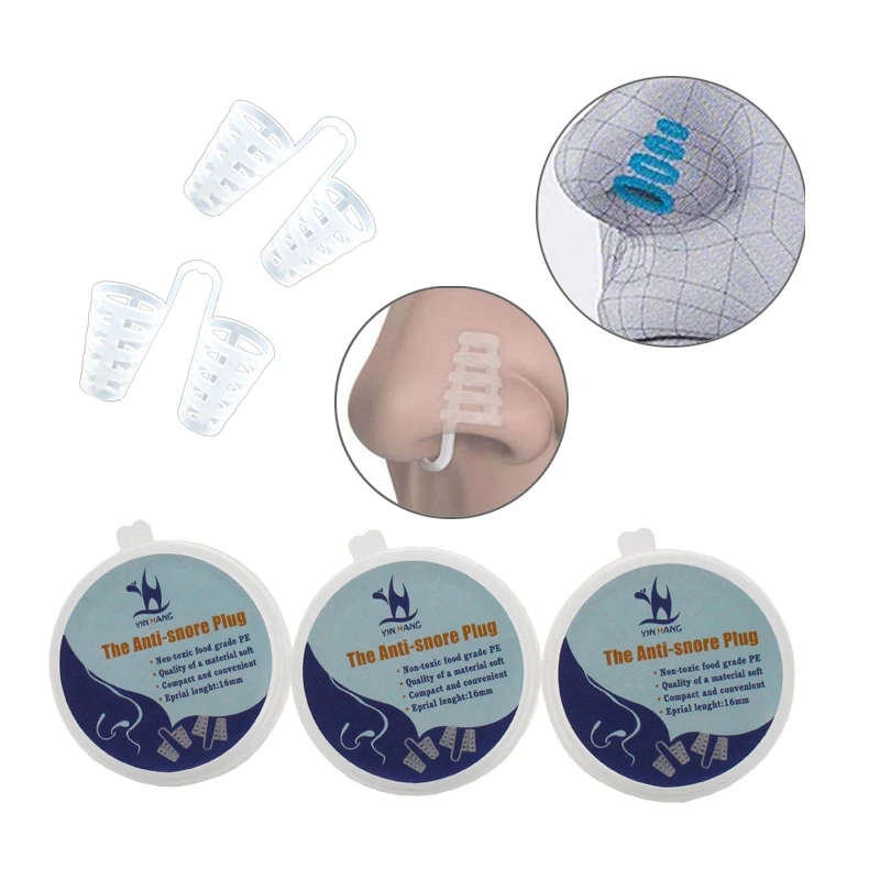 Зажим для носа храпа очиститель расширители 6 шт. конусы облегчения дыхания и