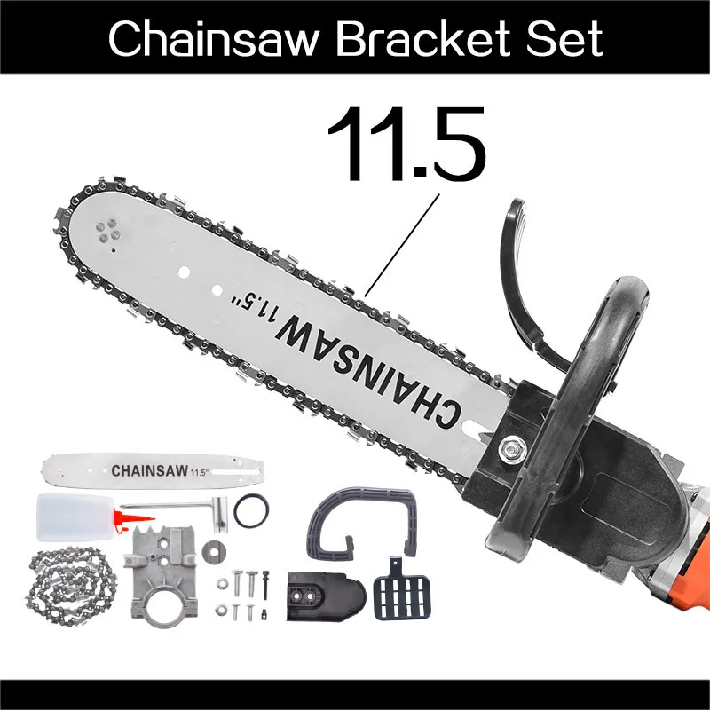 Электрическая угловая шлифовальная машина DIY электрическая пила 11,5 дюймовая цепная пила кронштейн комплект с высоким содержанием углерода Сталь к цепная пила по дереву Мощность инструмент