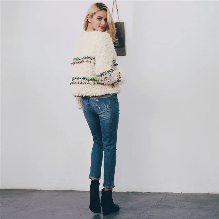 Женская куртка из искусственного меха искусственный мех ягненка плюшевая парка