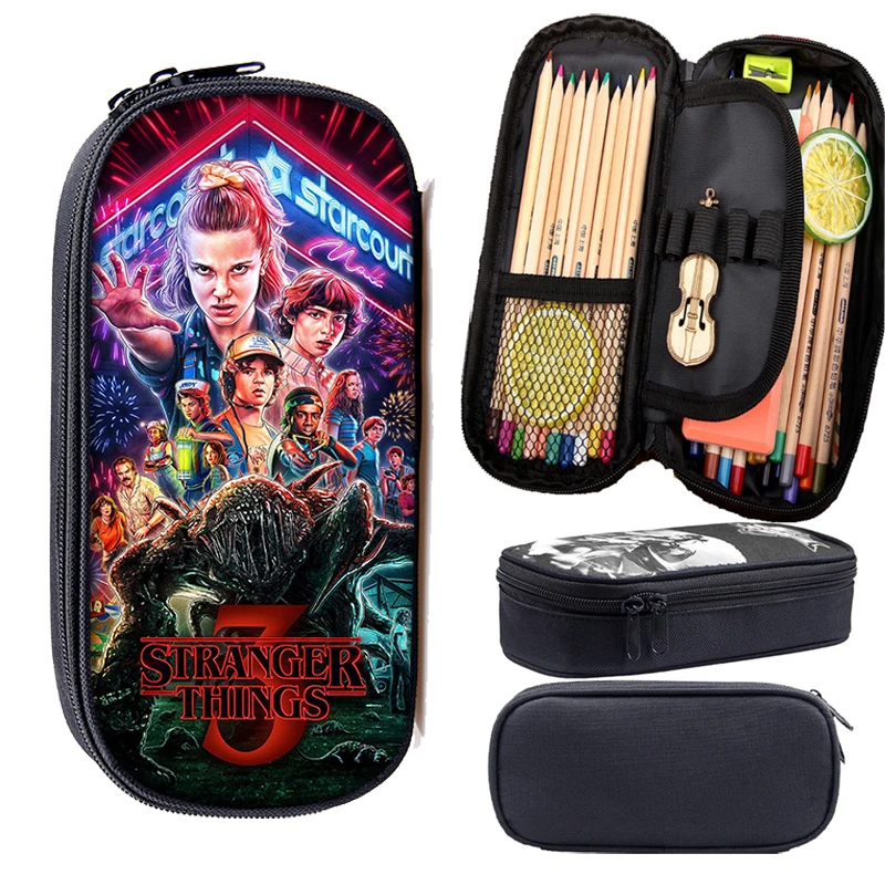 

Children Stranger Things Pen Bag For Boys Girls Pencil Case Beautiful Cosmetic Bag Kawaii Pen Case Multifunction Pencil Holder