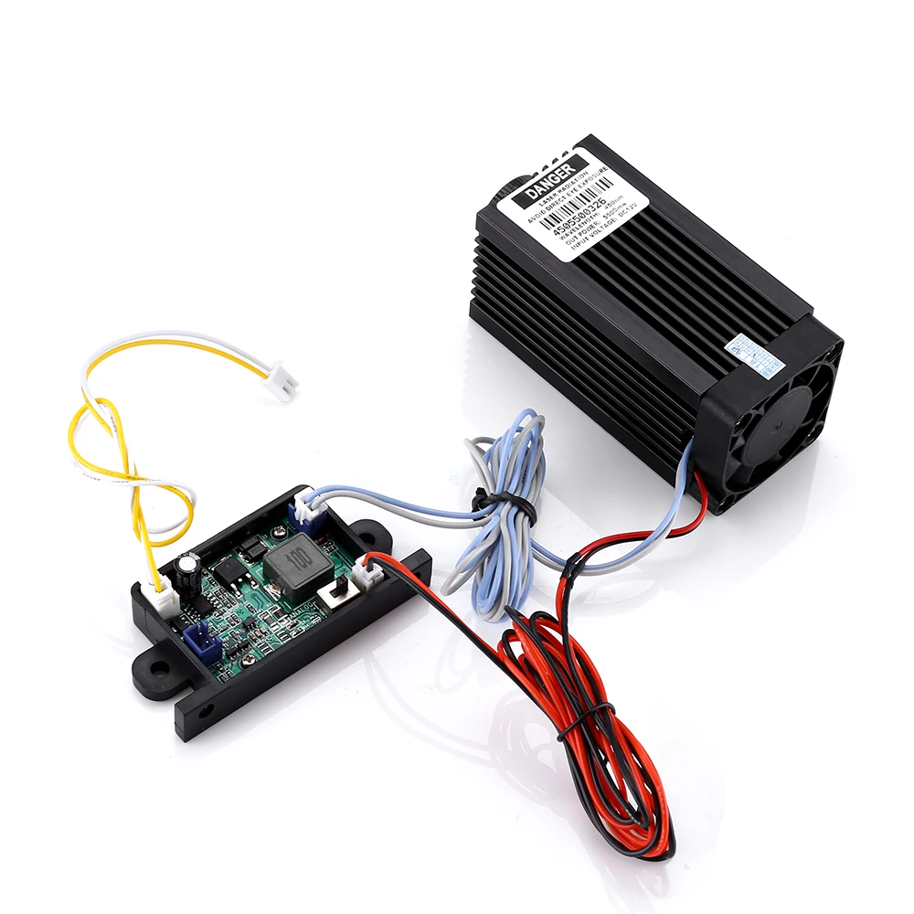 445nm 5500mW 12V Высокая мощность TTL регулируемый фокус синий лазерный модуль DIY