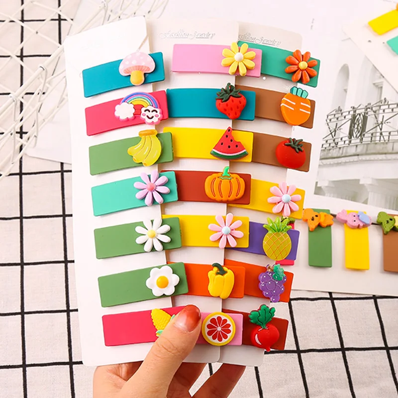 Детские заколки для волос 7 шт./компл. разноцветные волос|Аксессуары девочек| |