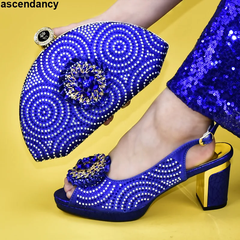 Модная женская обувь в нигерийском стиле и подходящая сумка Распродажа женских