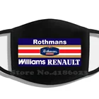 Винилаж F1 модная смешная маска для рта Уильямс Ротман Renault Формула 1 винтажная