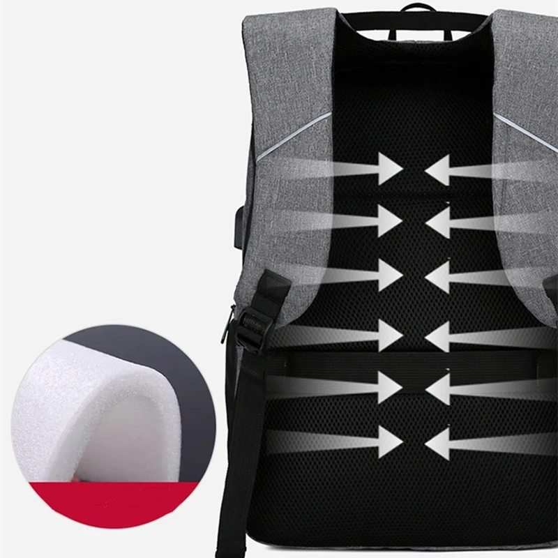 Sport Men's Backpack Multifunctional USB Charging Large Capacity Gym Fitness Bags Anti-theft Student iPad Laptop Casual Rucksack