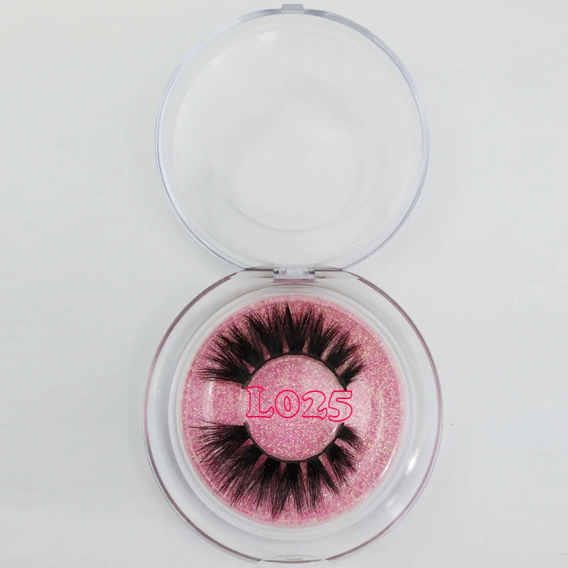 3D норки Многоразовые Накладные ресницы розовое золото блестящая круглая