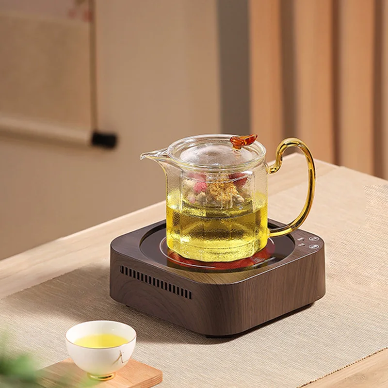 Online 600W elektrikli ısıtıcı soba sıcak çay makinesi sıcak ocak plakası ısıtma fırını su kazanı çok ocak ahşap akıllı çay ocağı 220V