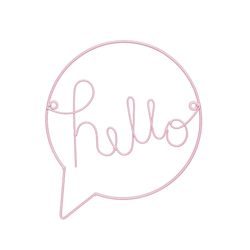 Скандинавский стиль Железный Знак Hello Настенная картина в детскую украшение для детской комнаты декор прихожей знак Добро пожаловать знак стены Искусство настенные дропшиппинг