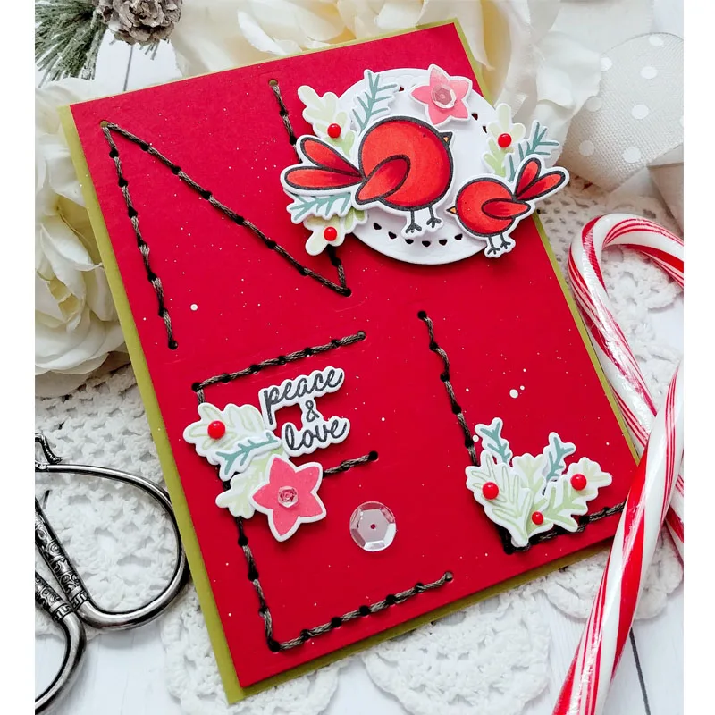 Holiday House Gift Bag Woodwork Banner Starflakes Fir Branches Alphabets Cutting Dies for DIY Scrapbooking Card Crafts 2020 New |