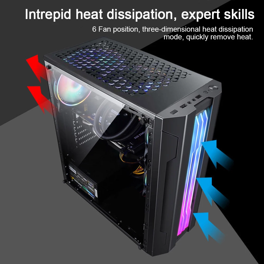 Чехол сделай сам ATX чехол для компьютера игровой шкаф светильник кой окном