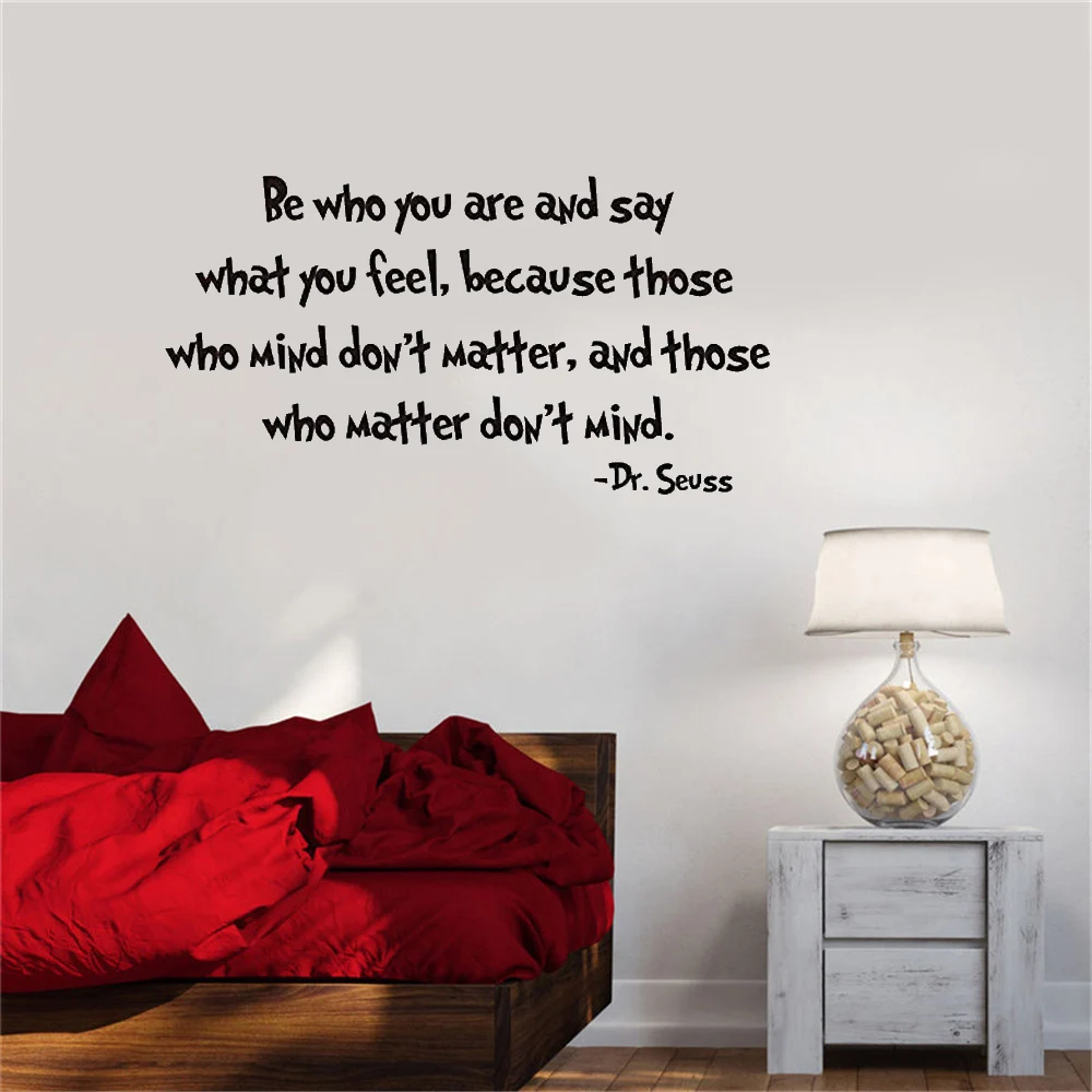 

Be Who You Are And Say What You Feel Wall Sticker Quote Wall Decal Home Decor For Living Room Bedroom Vinyl Art Mural DW7133