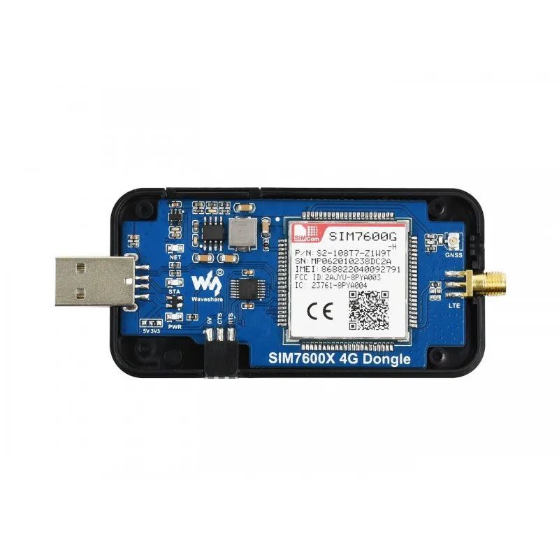 SIM7600G-H 4G DONGLE с антенной промышленного класса связи и GNSS позиционирования