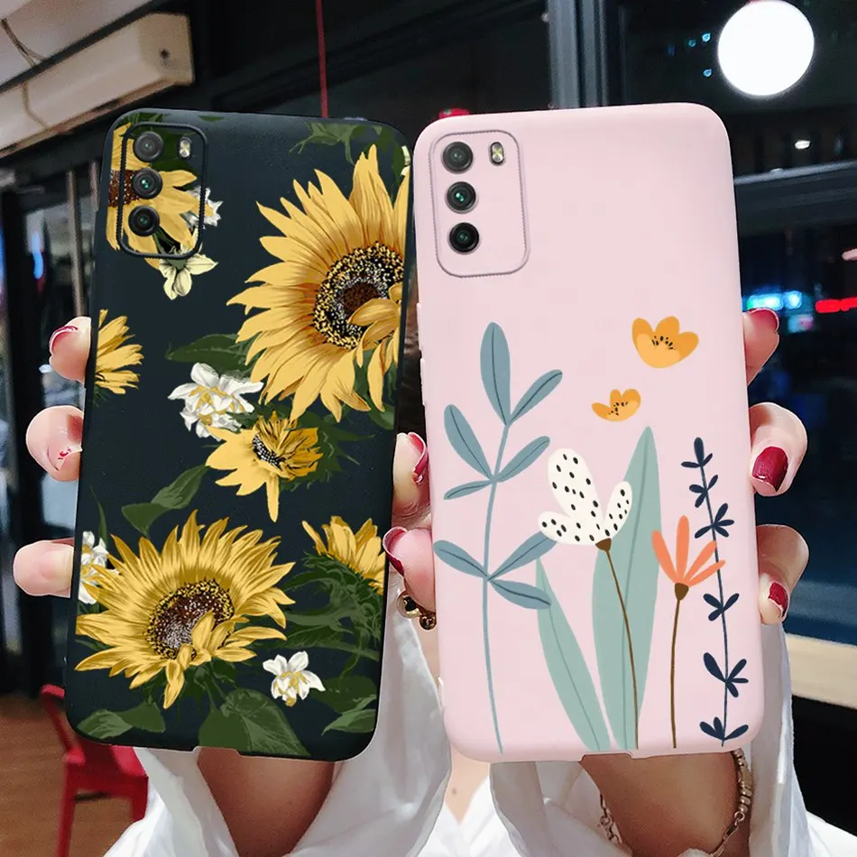 for poco m3 case 6 53 silicone love heart cute soft rainbow cover for global version xiaomi xiomi poco m3 pocom3 m 3 phone case free global shipping