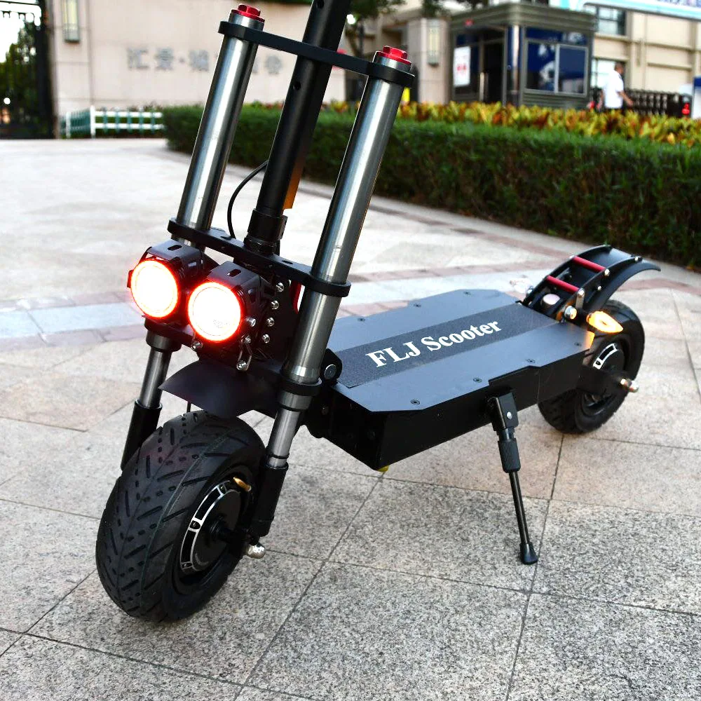 Billig FLJ 6000W Elektrische Roller Mit 85 Km/h Dual 11 Zoll 3000w Motoren Elektro Kick Roller Elektrische Erwachsene Roller