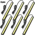 6 шт. Новые 17 см светодиодные COB дневные ходовые огсветильник водонепроницаемый 12 В постоянного тока автомобисветильник источник света парковочная лампа освещение s