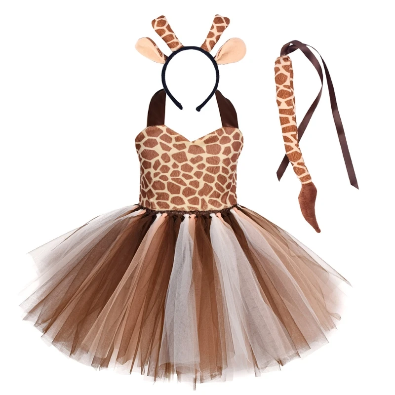 

28TF 3Pcs/Set Animal Ear Hairband Tail Fancy Dress Up Carnival Party Performance Prop