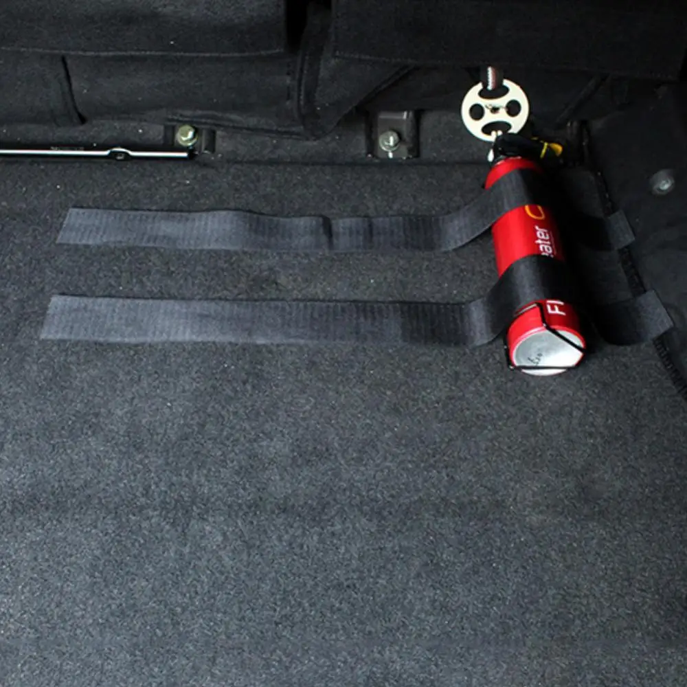 

2 Pcs Fire Extinguisher Car Trunk Belts Storage Bag Tapes Fixing Bandage Bracket Stickers Straps Fastener Car Styling
