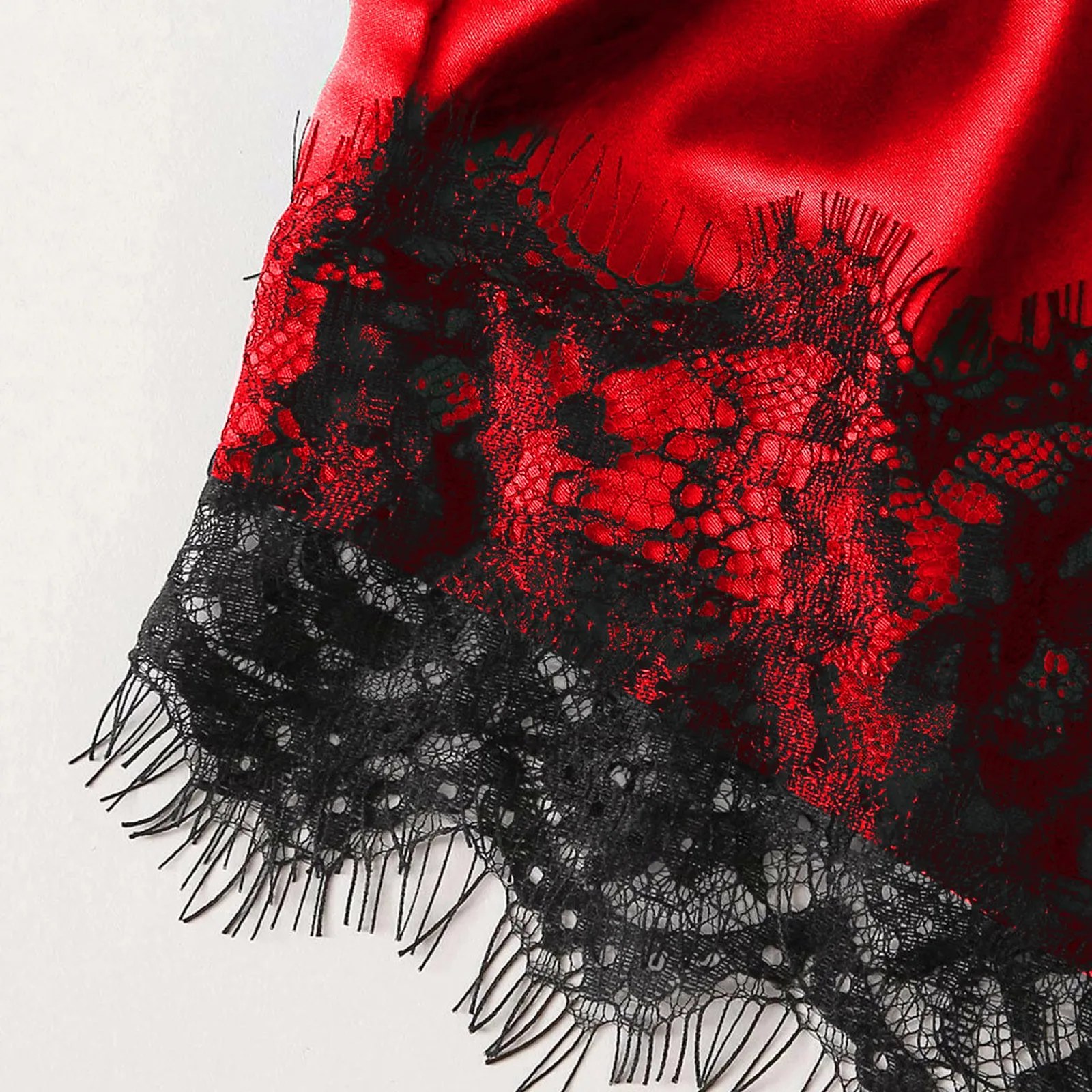 Для женщин халат пижамный комплект Шелковый Атласный кружева камзол шорты из 3