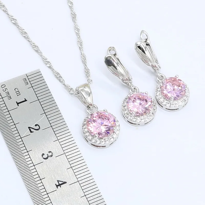 Серебряный цвет свадебная фотография Искусственный Розовый кубический цирконий