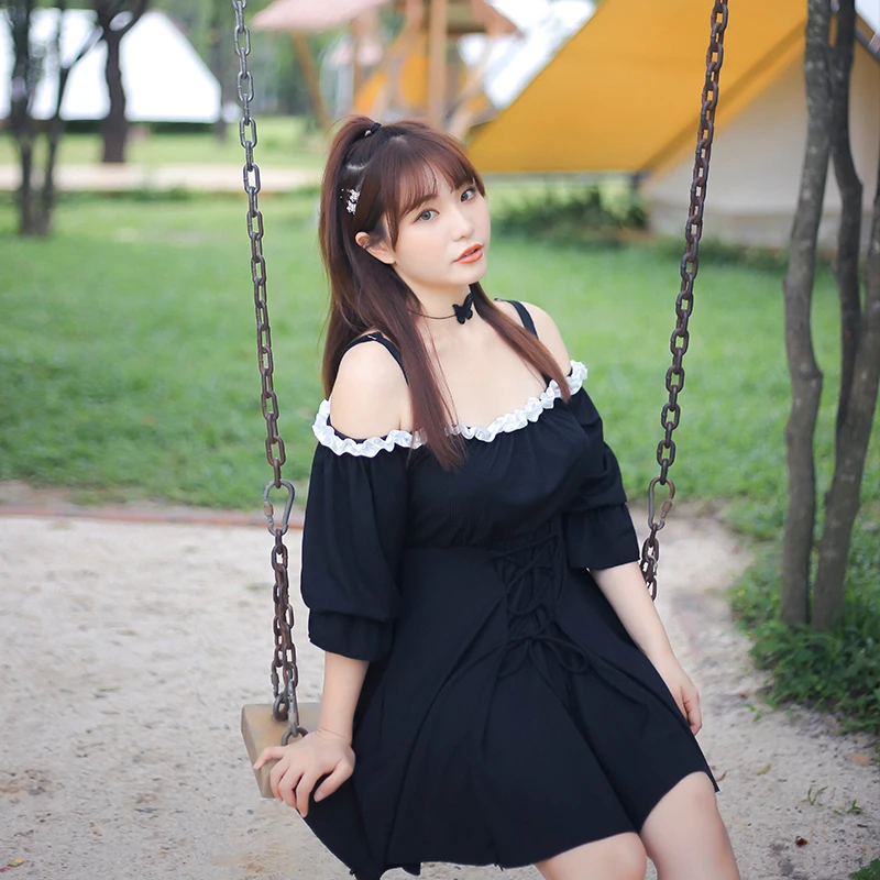 

STAERK swimsuit women's split skirt two piece set conservative cover belly show thin conservative bathing suit hot spring big