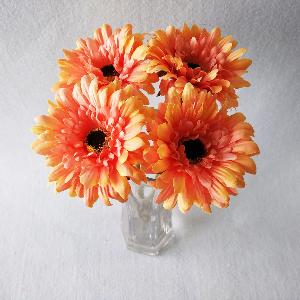 Ручная работа Gerbera модный домашний сад невесты Diy из упаковочного материала Свадебные банкетные Декоративные искусственные цветы ножницы Корона