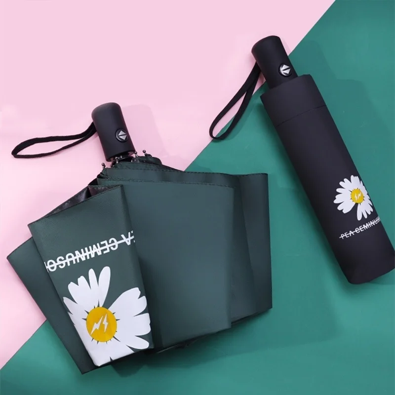 

Little Daisy Sun Umbrella Sunscreen Anti-ultraviolet Sunshade Fully Automatic Umbrella Women's Rain or Rain GD Same Style