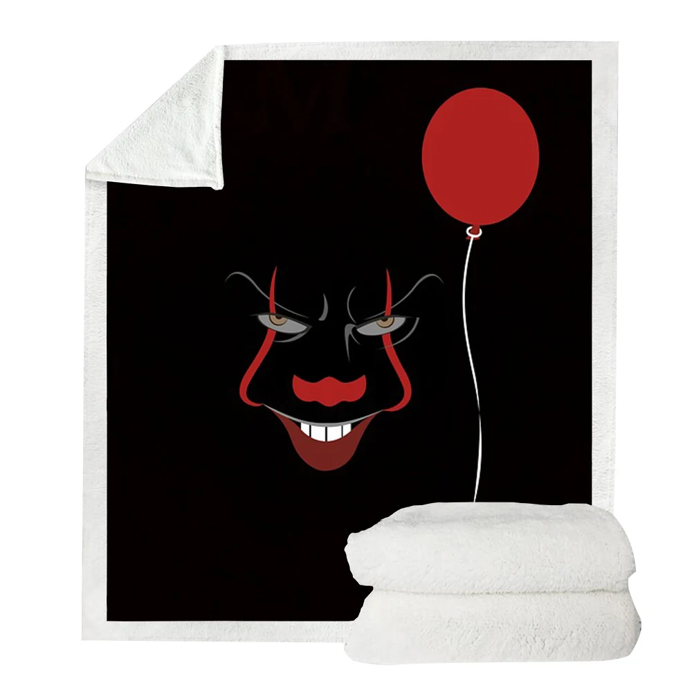 BZKH1337 Stephen King's It Chapter 3d печать путешествия постельные принадлежности выход пледы Флисовое одеяло-покрывало одеяло на искусственном меху диван квилт для софы крышка - Цвет: BZKH1337