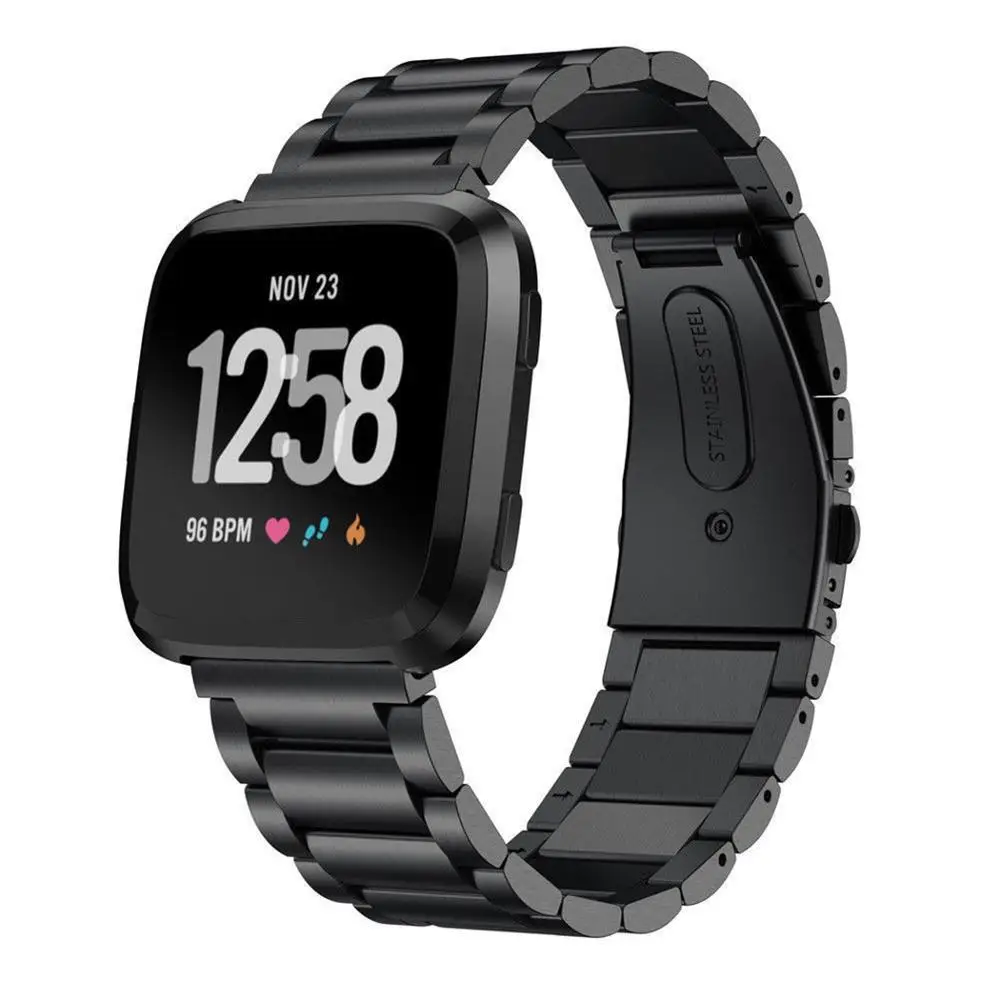 Классическая версия для Fitbit Versa металлическая полоса из нержавеющей стали