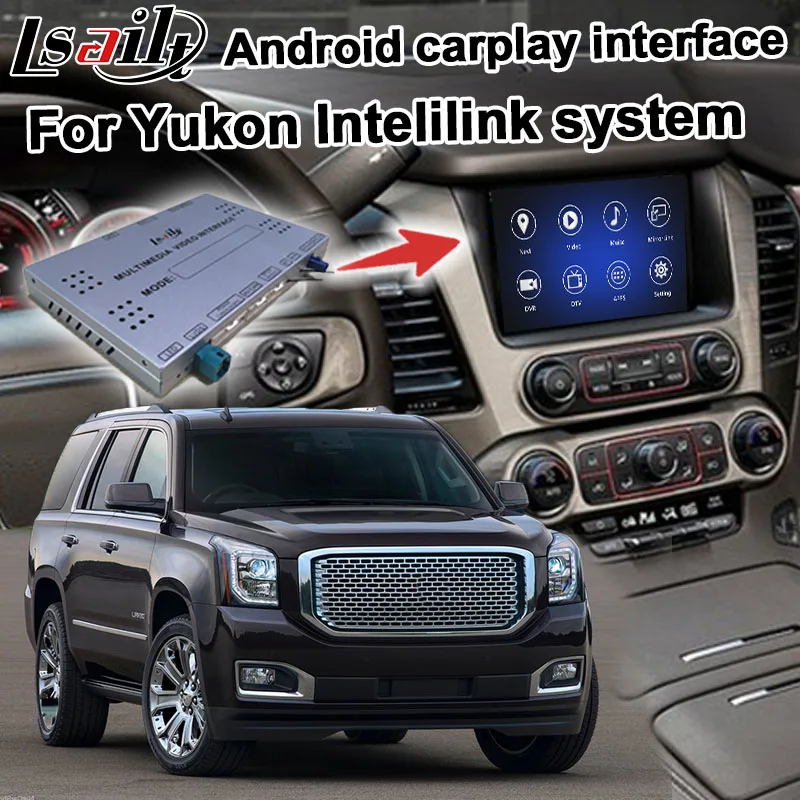 Приставка интерфейса Android / carplay для GMC Yukon 2015 2019 GPS навигация видео интерфейс Mylink