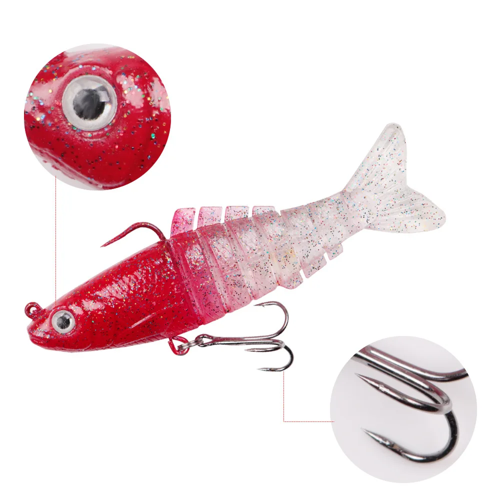 1 шт. мягкая многосоставная искусственная Мягкая приманка свимбейт силиконовая