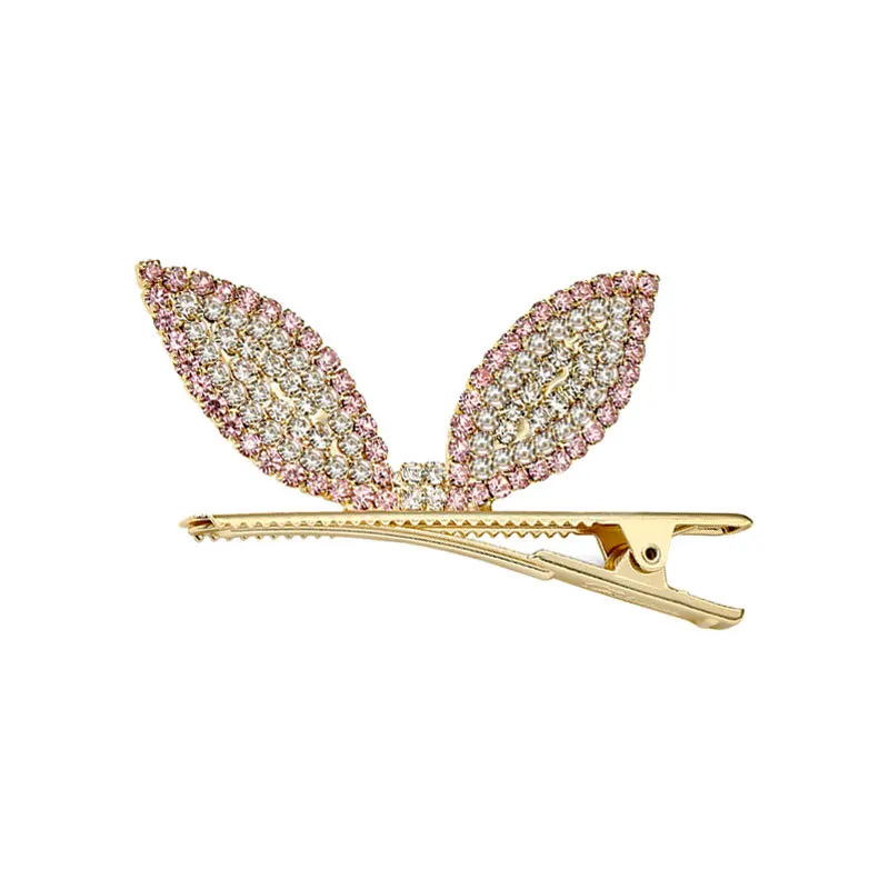 

Elegant Lady Butterfly Shape Exquisite Hairpin Shining Rhinestone Butterfly Word Side Clip Simple Hairpin Side Hair Clip